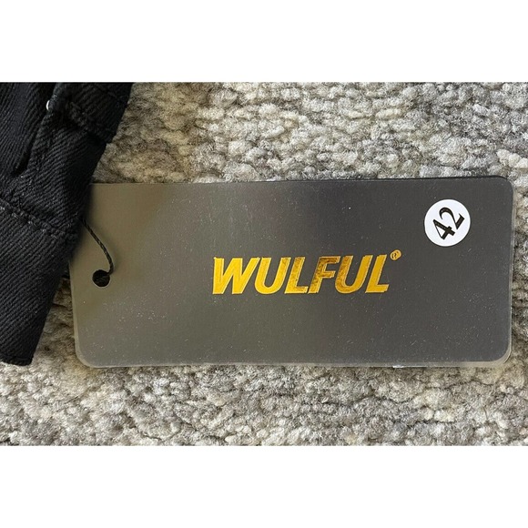 Wulful Mens Size 42 Jeans Black Denim Pants NWT M9 - Picture 3 of 10